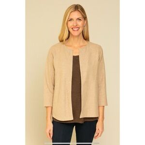 J MCLAUGHLIN CARDIGAN CLASSIC CHIC SOPHISTICATED MINIMALISTIC NEUTRAL CAPSULE XS